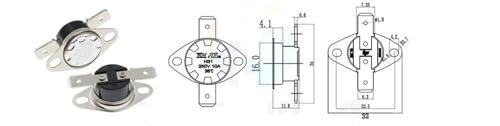 Limiteur de température KSD301 75 degrés avec boîtier bakélite isolant premium 10A - 5