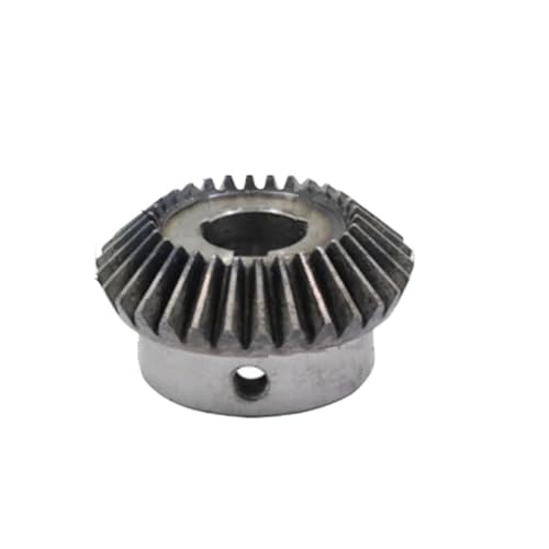 Bevel Gear Pinion Hardware Mechanical Bevel Gear 1.5M 30T with Inner Hole 10mm 12/14/15/16/17/18/20/22/24/25mm 90 Degree Drive Commutation Steel Gears with Screw(25mm Keyway 8mm)