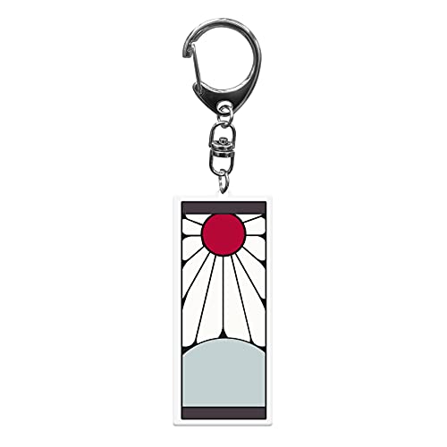 ABYSTYLE Demon Slayer Kimetsu No Yaiba Tanjiro Kamado's Hanafuda Earring Acrylic Keychain Anime Manga Accessory Merch Gift