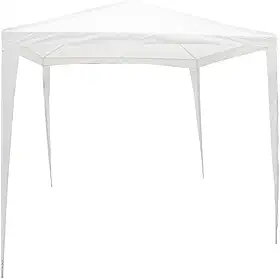 Tenda modelo Gazebo 2,40 x 2,4m Cor Branco para Praia como Guarda Sol, Camping, Piscina, Àreas Abertas Com proteçã UV