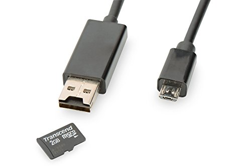 Ednet OTG USB 2,0 de Datos/Cable de Carga con Micro SD-Ranura para Tarjetas