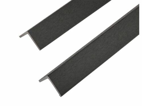 Co Extrusion Square Slatted Composite Cladding Plastic Exterior (Black Edge Trim)