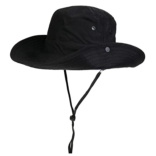NiceYnn Bucket Foldable Garden Outdoor Safari Hat UPF 50 Wide Brim Summer UV Protection Sun Hats Fishing Walking Hiking Boonie Cap for Men Chin Strap