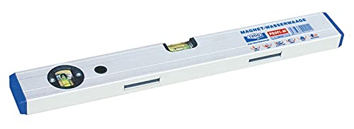 rabo - Aluminio nivel de burbuja magnética"Profi-M" ajustable, a prueba de golpes, anodizado natural, la precisión de 0,5 mm/m, peso 630G / M, 180 cm de longitud