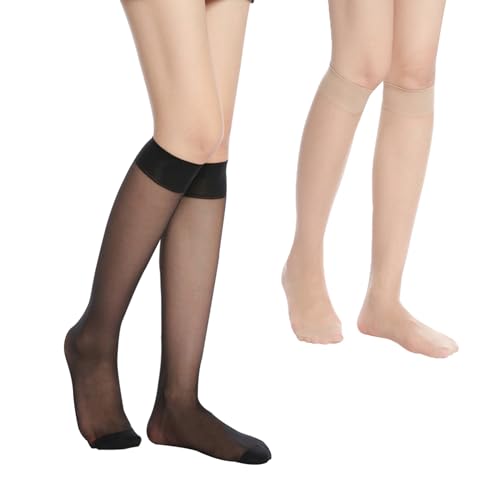 HA WA Women's Knee High Stocking Nylon Pantyhose Socks