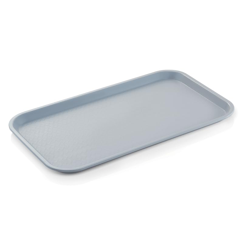 Playflip 15x Gastro Tabletts grau hellgrau stapelbar GN 1/1 53 x 32,5 cm Serviertablett Polypropylen