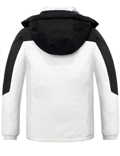 Image of Wantdo Men's Mountain Waterproof Ski Jacket Windproof Rain Jacket Winter Warm Hooded Coat