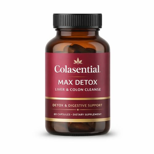 Fenexia Colasential Max Liver Detox Capsules with Ginger Root & Hyssop Leaf Support Natural Liver Cleansing Digestion & Overall Health