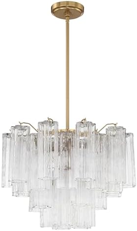 Crystorama Addis 6 Light Aged Brass Chandelier