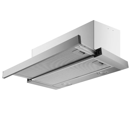 Campana ex-tractora de cocina de 400 mm/600 mm, extr-actor incorporado con luz LED, campana extractora con ventilación superior, campana ex-tractora extraíble oculta,60cm