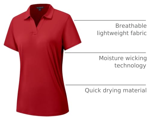 Image of Women's Polo Shirts Short Sleeve Quick Dry UPF 50+ Sun Protection Golf Tops