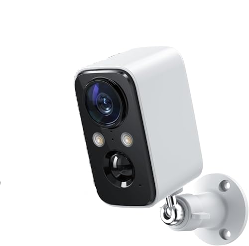 JUFLSKY 防犯カメラ 屋外 ワイヤレス IP65防水 室内 300万画素 夜間カラー 屋外 防犯カメラ 双方向通話 PIR人体検知 Alexa対応 5200mAhバッテリー 充電式 メモリカード/クラウド スマホ通知 声光威嚇 2.4GWiFiのみ 家族共有 お宅/庭/玄関/駐車場/店舗/盗難防止 日本語説明書