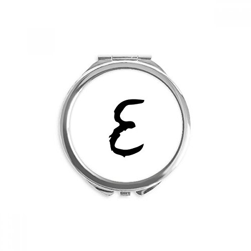 Miroir de poche portable alphabet grec epsilon pour ajuster votre maquillage en voyage