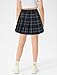 Adigau Girls School Uniform Skirts with Inner Shorts Pleated Plaid Skirt Fashion Knee Length Skorts Skirts Green 15-16 Years