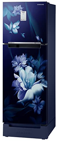 Image of Samsung 244L 2 Star Frost-Free Double Door Refrigerator Appliance (RT28B3C22UZ /HL, Midnight Blossom Blue, Curd Maestro, 2022 Model)