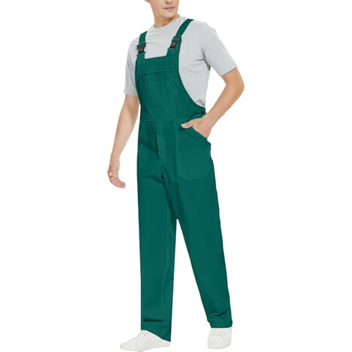 WORK IDEA Peto de trabajo para hombre Multi Pocket Technology - Peto de trabajo para hombre, verde, L