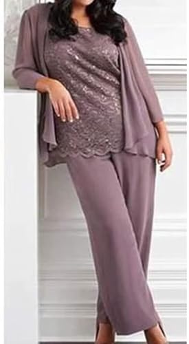 Elegant Navy Blue Mother of the Bride Pant Suit with Chiffon Jacket – Size 16 by XHFSOXIN - Image 2