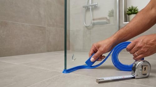 Image of 1 Meter Glass Wiper Replacement Rubber with Check Duster Cloth Free(Size-1Meter,Color-Blue,Material-Rubber)
