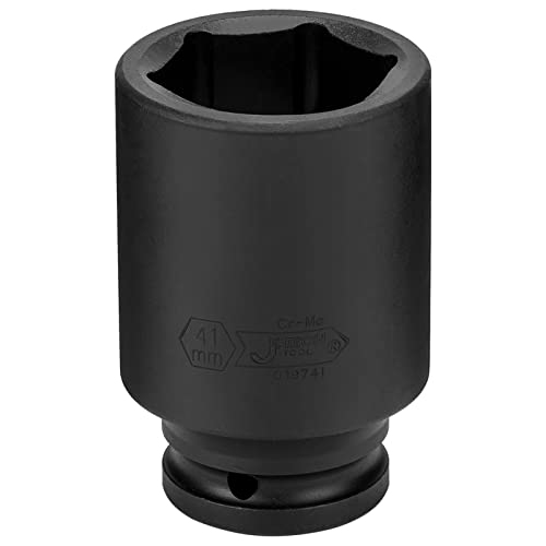 Image of Jetech 3 /4-Inch Drive 41mm Deep Impact Socket with 6-Point Design, Heat-Treated Chrome Molybdenum Alloy Steel, Metric