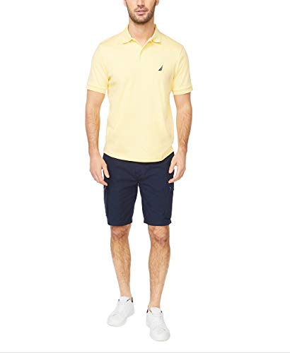 Image of Nautica Men's Classic Fit Short Sleeve Dual Tipped Collar Polo Shirt