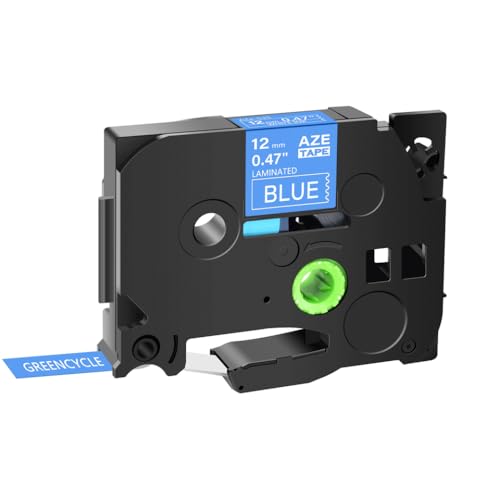 �݊����̂���6mm 9mm 12mm�v�����^�[�p�̃��x���e�[�vtz tze 131 231 251 631 335���{�������č��z��(White on Blue)
