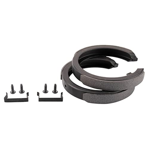 Image of TRQ Rear Brake Pad and Rotor Set Ceramic Parking Brake Shoes Code JE5 JL9 Compatible with 2005-2008 Cadillac STS