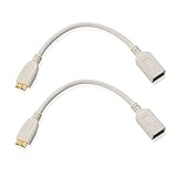Cable Matters (2-Pack) Micro-USB 3.0 OTG Adapter in White for Samsung Galaxy S5 and Note 3