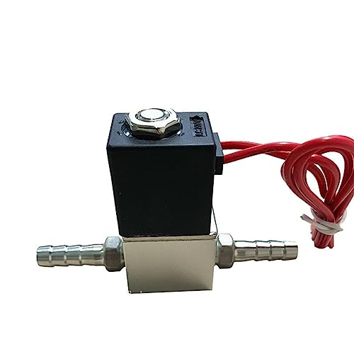 Électrovanne pneumatique 12V en aluminium normalement fermée avec raccord de tuyau 8mm - 2