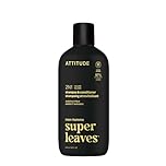 ATTITUDE Men's Shampoo and Conditioner 2-in-1, Volumizing for Thin Hair, With Rosemary and Rice Protein, 97% Natural Origin Ingredients, EWG Verified, Amber & Citrus, 415 mL