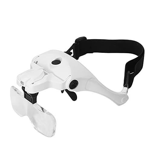 Romacci Tira de cabeça com suporte ajustável de 5 lentes 1.0X-3.5X Lupa Lupa com 2 luzes LED e óculos de carga USB Ferramenta de ampliação Lupa LED recarregável