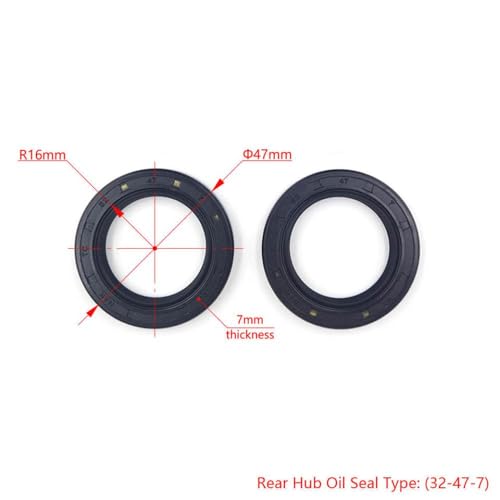 Retén de aceite 32x47x7mm para rueda de dirt bmx compatible con EXC, SX y TE 6