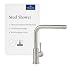 Produktbild Villeroy & Boch Steel Shower Küchenarmatur, Hochdruck, Wasserhahn Küche mit ausziehbarer Brause und 360° Schwenkbereich, Spültischarmatur wassersparend, Auslauf Höhe 270mm, Edelstahl massiv