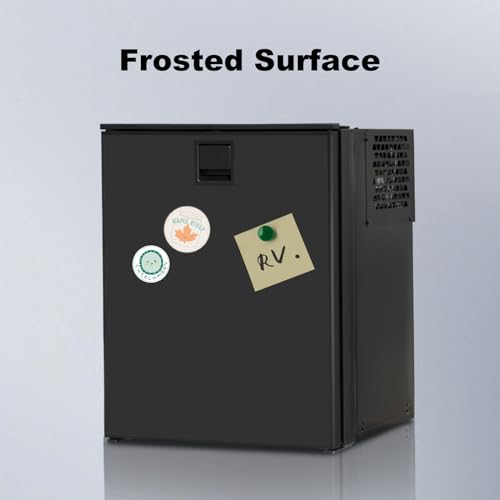 SMETA RV Refrigerator 12V/24V DC Fridge Electric 3 cuft/85L 12 volt Fridge Built in Freezer Undercounter Cooler DC Refrigerator for RV Camping Truck Travel, Reversible Door, LED