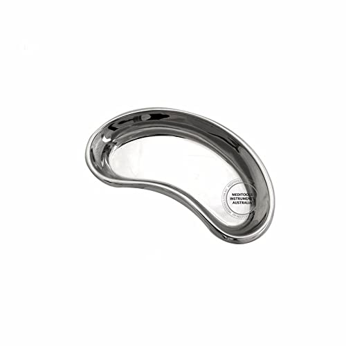 Kidney Dish 6", Stainless Steel, Bowl, Tray, Dishes, Emesis Basin, Soiled Dressings, Medical Waste, Liquid, Reusable, Autoclavable, Hospital, Serializable, Premium Quality