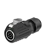 EW-LP16 Industrial M16 Waterproof Connector 2 3 4 5 7 8 9 Pin Circular Electrical Connectors Male Female Socket(9 Pin Male Plug)