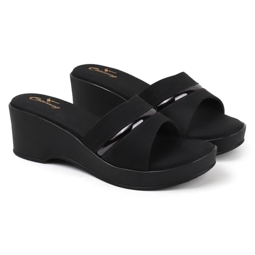 Image of Chinraag Women's Embellished Toe-Ring Comfort Flats | Stylish Casual Slip-On Sandals for Women (CR-388-P)