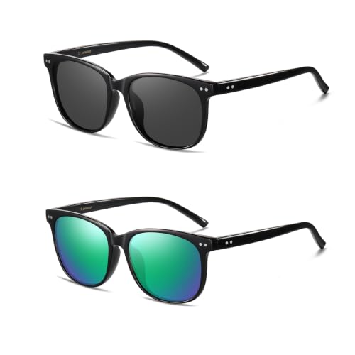 HAOLOTA Polarized Sunglasses for Women, Classic Round Sun Glasses for Driving Fishing lightweight UV400 Protection