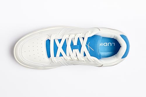 Image of LUDIC Nova Vegan Leather and Suede Sneakers for Men | Classic Beige Sneakers with All Day Comfort