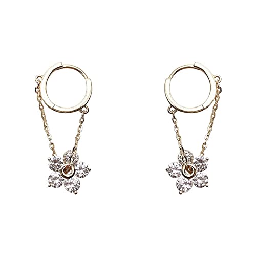 Pendiente de cadena de flores flash ideal como regalo de cumpleaños para mujer