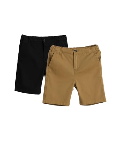 Image of Amazon Brand - Symbol Boy's Cotton Chino /Cargo Shorts | Elasticated Waistband | Age 6-14 Years