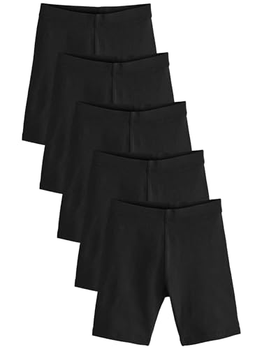 NEXT Confezione da 5 Shorts Ciclista Elasticizzati in Misto Cotone più Lunghi Nero 7 Anni