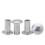 Numéro de modèle : M5 AYYSSM 200 pièces M5x6/8/10/12/16mm GB873 Aluminium Rond Plat tête de Bouton Demi-Semi-Creux Rivet diamètre(16mm)