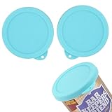 2 Pack Silicone Powder Cleanser Lids, Compatible with Bar Keepers Friend, Generic, Comet, Ajax Powder Cleanser(12 oz & 21oz), Moisture Resistance, Cleanser Accessory to Keep Powder Dry(Blue)