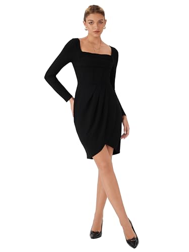 CIDER Womens Long Sleeve Cocktail Dress Party Bodycon Dress2