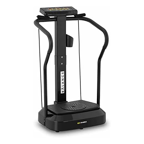 Gymrex Vibration Plate Vibration Machine Platform Twist Function 49.5x30cm 120kg GR-MG38 (Steel, Plastic, 500W, Speed 0-99, 2 Resistance Bands) Cover