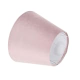 IOBIDDYS Abat Jour Cylindrique Velours Rose 17 CM pour Lampe de Bureau et Chevet Douille E14/E27 Support Robuste Adapté Lampe Suspendue