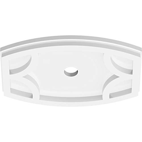 Image of Ekena Millwork CMP10X6KY-01000 Kailey Architectural Grade PVC Contemporary Urethane Ceiling Medallions 10 inchW x 6 5 /8 inchH x 1 inchID x 5 1 /4 inchC x 1 inchP