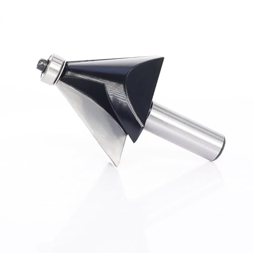 Image of Chamfer Router Bit 1 /2 Shank, 30 Degree Carbide 2-Flute Chamfer Cut, Edge Forming Bevel Router Bit, Chamfer Bit Miter Angle Router Cutters, for Miter Joints