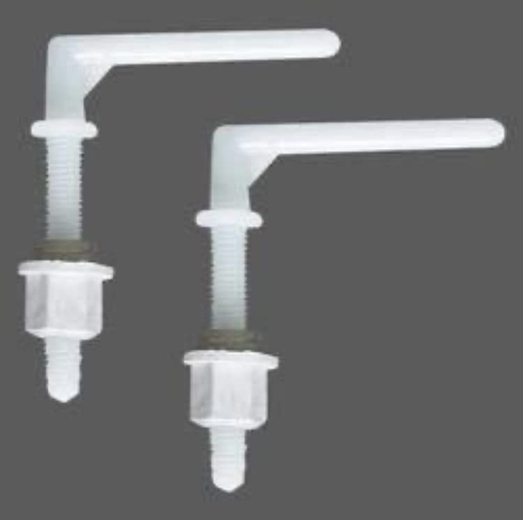 High Grade Plastic Standard Size L Type Toilet Seat Cover Screw Hinges Repair Kit for Western Style Toilet Seat (Pack Of 2, White) (PACK OF 2) (1 Pair)-image-18