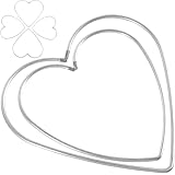TOYZFRIENDY Anillos para Atrapasueños de Metal en Forma de Corazón 100 Mm y 120 Mm, Juego de 6 Círculos para Manualidades DIY, Marcos Livianos para Decoración y Campanas de Viento en Hogar